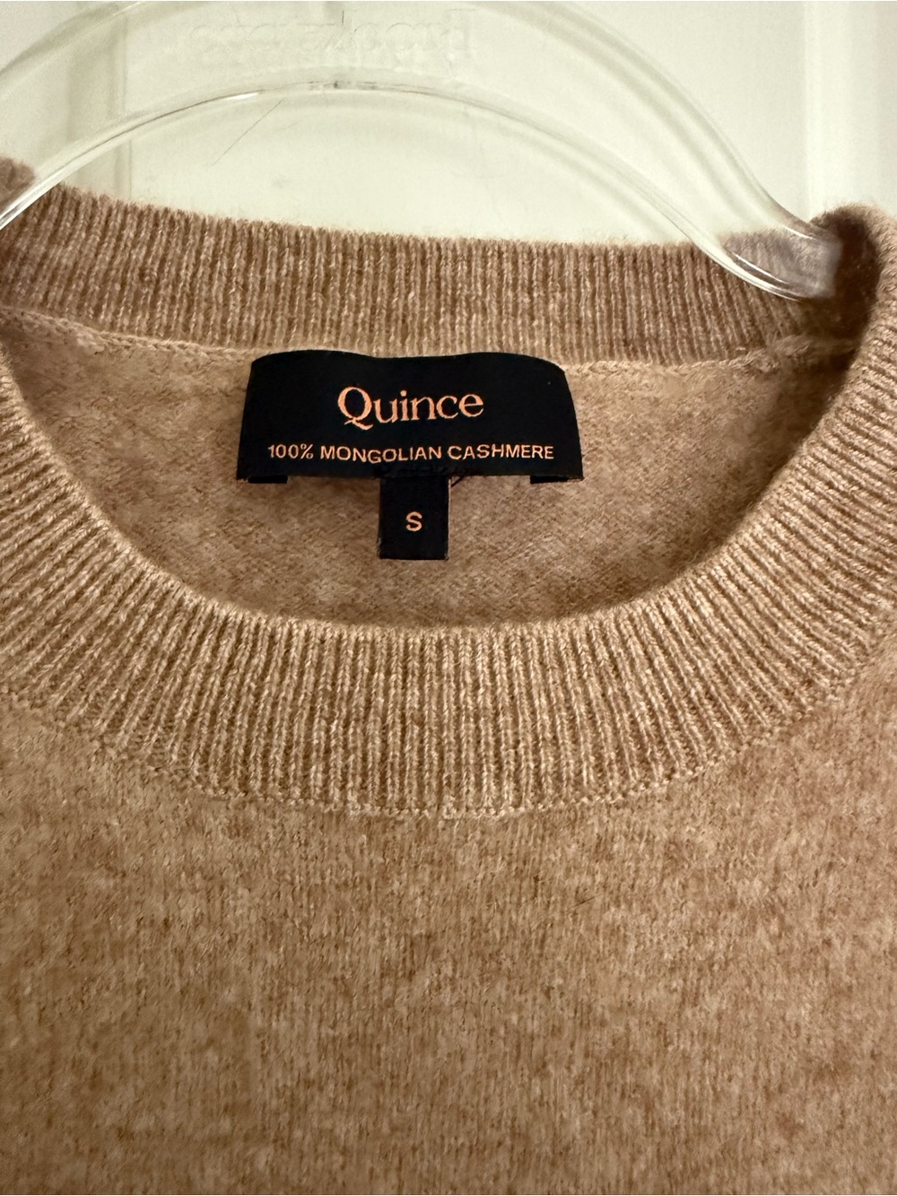 Quince Mongolian Cashmere Short Sleeve Sweater in Oatmeal Size S - Picture 2 of 5